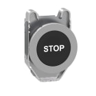 SCHNEIDER ELECTRIC - Drucktaster, Frontelement, Harmony XB4F, Metall, 30mm, schwarz, beschriftet STOP, tastend