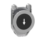 SCHNEIDER ELECTRIC - Drucktaster, Frontelement, Harmony XB4F, Metall, 30mm, schwarz, beschriftet Pfeil unten, tastend