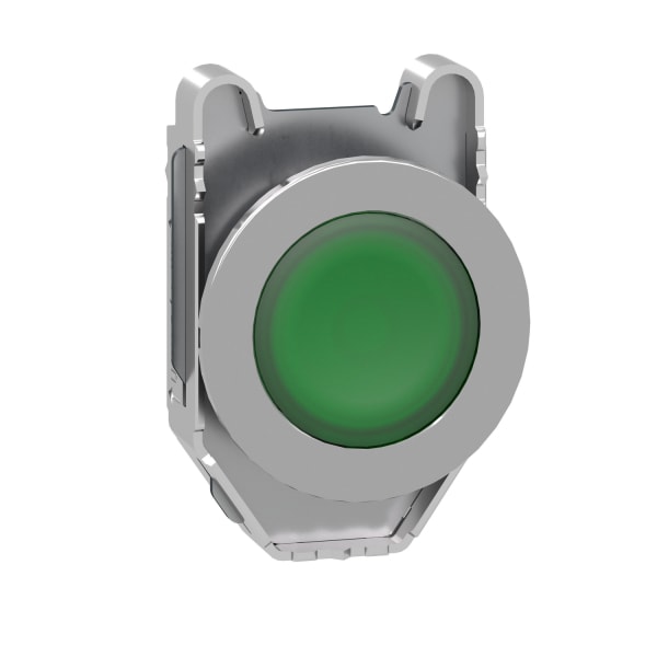 SCHNEIDER ELECTRIC - Leuchtdrucktaster, Frontelement, Harmony XB4F, Metall, 30mm, grün, für universelle LED, für Einlegeschild