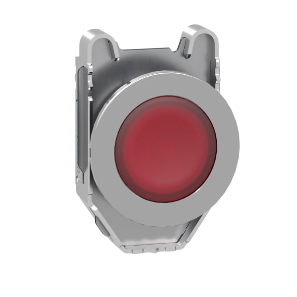 SCHNEIDER ELECTRIC - Leuchtdrucktaster, Frontelement, Harmony XB4F, Metall, 30mm, rot, für universelle LED, für Einlegeschild