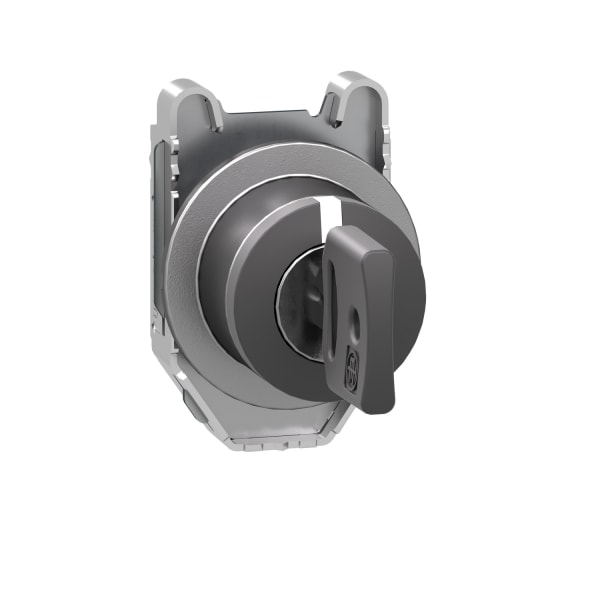 SCHNEIDER ELECTRIC - Wahlschalter, Frontelement, Harmony XB4F, Metall, 30mm, schwarz, 3 Stellungen, Mitte Links rastend