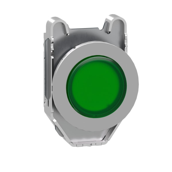 SCHNEIDER ELECTRIC - Leuchtdrucktaster, Frontelement, Harmony XB4F, Metall, 30mm, grün, vorstehend, für universelle LED, rastend