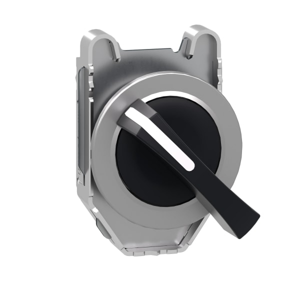 SCHNEIDER ELECTRIC - Wahlschalter, Frontelement, Harmony XB4F, Metall, 30mm, schwarz, 2 Stellungen, langer Knebel, tastend