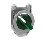 SCHNEIDER ELECTRIC - Leuchtwahlschalter, Frontelement, Harmony XB4F, Metall, 30mm, grün, für universelle LED, 2 Stellungen, tastend