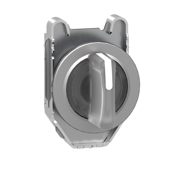 SCHNEIDER ELECTRIC - Leuchtwahlschalter, Frontelement, Harmony XB4F, Metall, 30mm, weiß, für universelle LED, 3 Stellungen, Mitte rastend