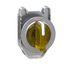 SCHNEIDER ELECTRIC - Leuchtwahlschalter, Frontelement, Harmony XB4F, Metall, 30mm, gelb, für universelle LED, 3 Stellungen, Links tastend