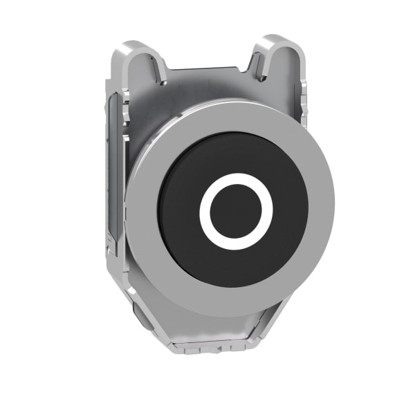 SCHNEIDER ELECTRIC - Drucktaster, Frontelement, Harmony XB4F, Metall, 30mm, schwarz, vorstehend, beschriftet O, tastend