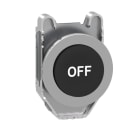 SCHNEIDER ELECTRIC - Drucktaster, Frontelement, Harmony XB4F, Metall, 30mm, schwarz, vorstehend, beschriftet OFF, tastend