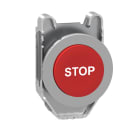 SCHNEIDER ELECTRIC - Drucktaster, Frontelement, Harmony XB4F, Metall, 30mm, rot, vorstehend, beschriftet STOP, tastend