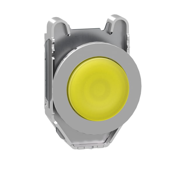 SCHNEIDER ELECTRIC - Leuchtdrucktaster, Frontelement, Harmony XB4F, Metall, 30mm, gelb, vorstehend, unbeschriftet, für universelle LED