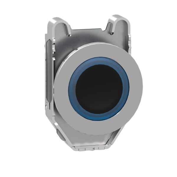 SCHNEIDER ELECTRIC - Leuchtdrucktaster, Frontelement, Harmony XB4F, Metall, blau, 30mm, für universelle LED, beleuchteter Ring