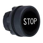 SCHNEIDER ELECTRIC - Drucktaster, Frontelement, Harmony XB5, Kunststoff, 22mm, schwarz, beschriftet STOP, tastend