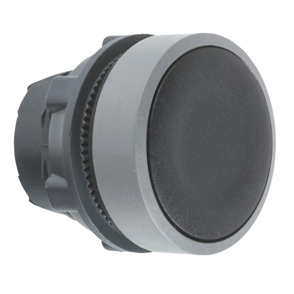 SCHNEIDER ELECTRIC - Drucktaster, Frontelement, Harmony XB5, Kunststoff, 22mm, hellgrau, schwarz, unbeschriftet, tastend