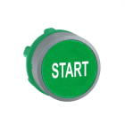 SCHNEIDER ELECTRIC - Drucktaster, Frontelement, Harmony XB5, Kunststoff, 22mm, hellgrau, grün, beschriftet START, tastend