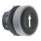 SCHNEIDER ELECTRIC - Drucktaster, Frontelement, Harmony XB5, Kunststoff, 22mm, hellgrau, schwarz, beschriftet Pfeil unten, tastend