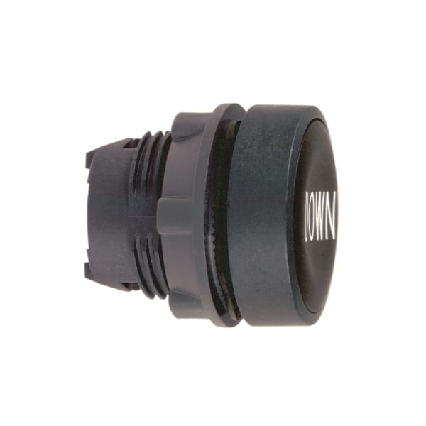 SCHNEIDER ELECTRIC - Drucktaster, Frontelement, Harmony XB5, Kunststoff, 22mm, schwarz, beschriftet DOWN, tastend