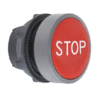SCHNEIDER ELECTRIC - Drucktaster, Frontelement, Harmony XB5, Kunststoff, 22mm, hellgrau, rot, beschriftet STOP, tastend