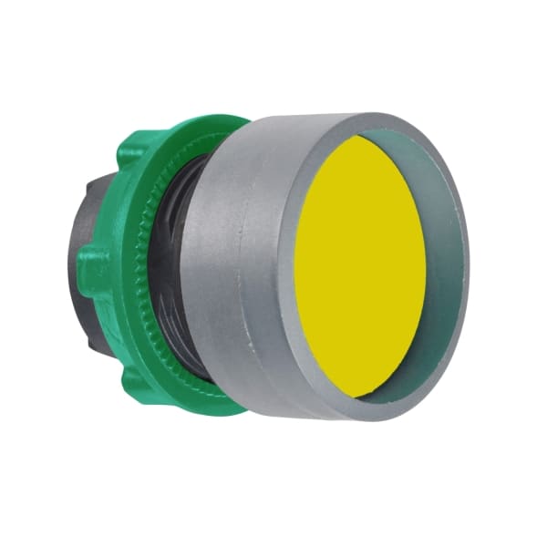 SCHNEIDER ELECTRIC - Drucktaster, Frontelement, Harmony XB5, Kunststoff, 22mm, hellgrau, gelb, zurückgesetzt, unbeschriftet, tastend