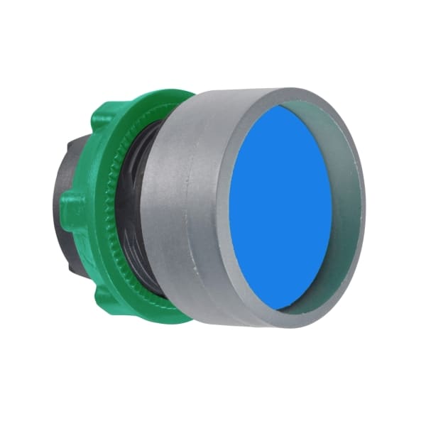 SCHNEIDER ELECTRIC - Drucktaster, Frontelement, Harmony XB5, Kunststoff, 22mm, hellgrau, blau, zurückgesetzt, unbeschriftet, tastend