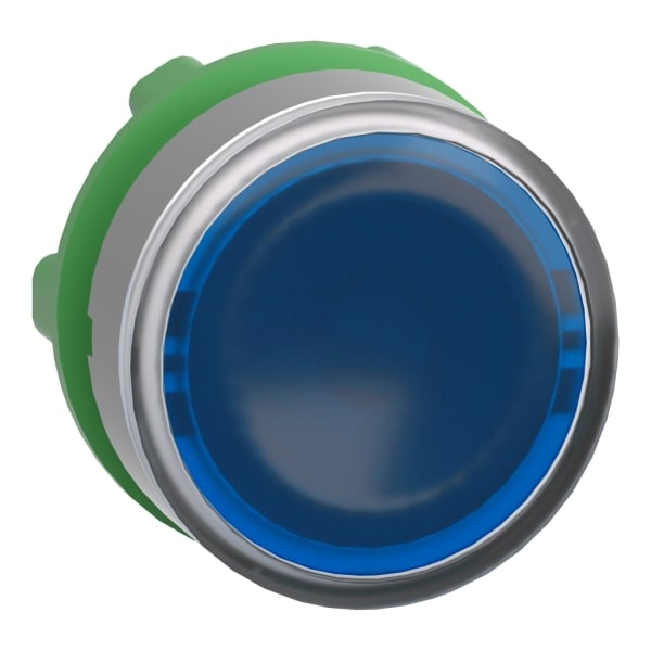 SCHNEIDER ELECTRIC - Leuchtdrucktaster, Frontelement, Harmony XB5, Kunststoff, 22mm, hellgrau, blau, für universelle LED, für Einlegeschild