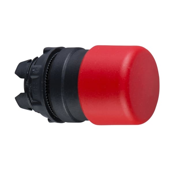 SCHNEIDER ELECTRIC - Pilzdrucktaster, Frontelement, Harmony XB5, Kunststoff, 22mm, rot, Pilz 30mm, unbeschriftet, tastend
