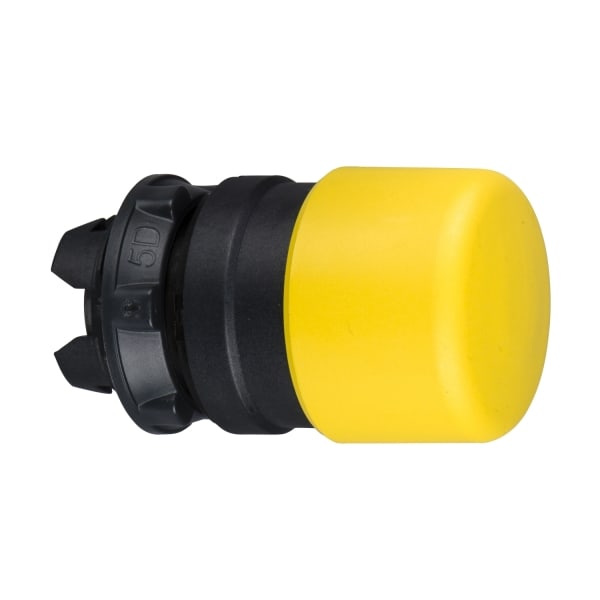 SCHNEIDER ELECTRIC - Pilzdrucktaster, Frontelement, Harmony XB5, Kunststoff, 22mm, gelb, Pilz 30mm, unbeschriftet, tastend