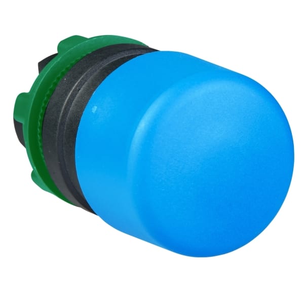 SCHNEIDER ELECTRIC - Pilzdrucktaster, Frontelement, Harmony XB5, Kunststoff, 22mm, blau, Pilz 30mm, unbeschriftet, tastend
