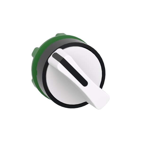 SCHNEIDER ELECTRIC - Wahlschalter, Frontelement, Harmony XB5, Kunststoff, 22mm, weiß, 3 Stellungen, Mitte rastend