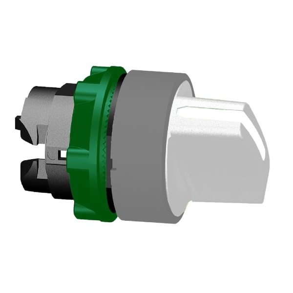 SCHNEIDER ELECTRIC - Wahlschalter, Frontelement, Harmony XB5, Kunststoff, 22mm, hellgrau, weiß, 2 Stellungen, rastend