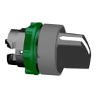SCHNEIDER ELECTRIC - Wahlschalter, Frontelement, Harmony XB5, Kunststoff, 22mm, hellgrau, schwarz, 3 Stellungen, Mitte Rechts rastend
