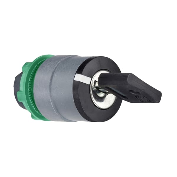 SCHNEIDER ELECTRIC - Schlüsselschalter, Frontelement, Harmony XB5, Kunststoff, 22mm, hellgrau, schwarz, 2 Stellungen, rastend
