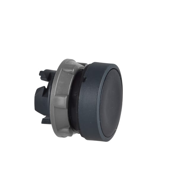 SCHNEIDER ELECTRIC - Drucktaster, Frontelement, Harmony XB5, Kunststoff, 22mm, hellgrau, schwarz, unbeschriftet, rastend