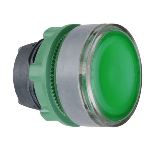 SCHNEIDER ELECTRIC - Drucktaster, Frontelement, Harmony XB5, Kunststoff, 22mm, hellgrau, grün, unbeschriftet, rastend