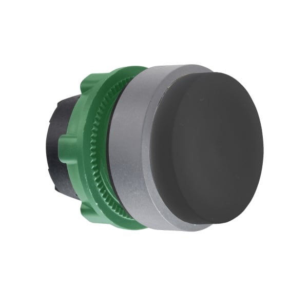 SCHNEIDER ELECTRIC - Drucktaster, Frontelement, Harmony XB5, Kunststoff, 22mm, hellgrau, schwarz, vorstehend, unbeschriftet, tastend