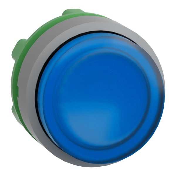SCHNEIDER ELECTRIC - Leuchtdrucktaster, Frontelement, Harmony XB5, Kunststoff, 22mm, hellgrau, blau, vorstehend, für universelle LED, rastend