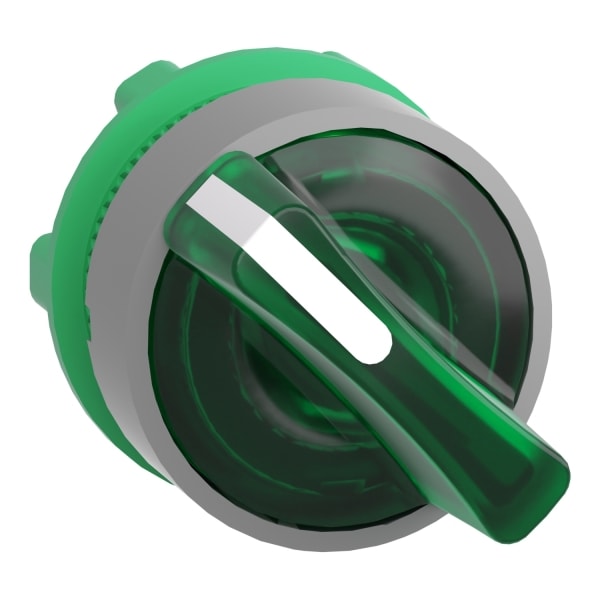 SCHNEIDER ELECTRIC - Leuchtwahlschalter, Frontelement, Harmony XB5, Kunststoff, 22mm grün, für universelle LED, 2 Stellungen, rastend