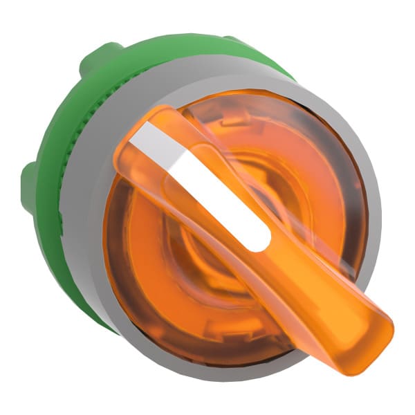 SCHNEIDER ELECTRIC - Leuchtwahlschalter, Frontelement, Harmony XB5, Kunststoff, 22mm orange, für universelle LED, 2 Stellungen, rastend