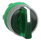 SCHNEIDER ELECTRIC - Leuchtwahlschalter, Frontelement, Harmony XB5, Kunststoff, 22mm, grün, für universelle LED, 3 Stellungen, Links tastend