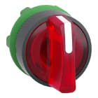 SCHNEIDER ELECTRIC - Leuchtwahlschalter, Frontelement, Harmony XB5, Kunststoff, 22mm, rot, für universelle LED, 3 Stellungen, Mitte rastend