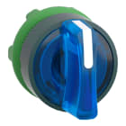 SCHNEIDER ELECTRIC - Leuchtwahlschalter, Frontelement, Harmony XB5, Kunststoff, 22mm, blau, für universelle LED, 3 Stellungen, Mitte rastend