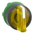 SCHNEIDER ELECTRIC - Leuchtwahlschalter, Frontelement, Harmony XB5, Kunststoff, 22mm, gelb, für universelle LED, 3 Stellungen, rastend