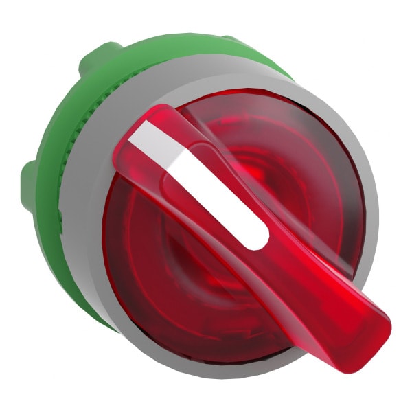 SCHNEIDER ELECTRIC - Leuchtwahlschalter, Frontelement, Harmony XB5, Kunststoff, 22mm, rot, für universelle LED, 2 Stellungen, tastend