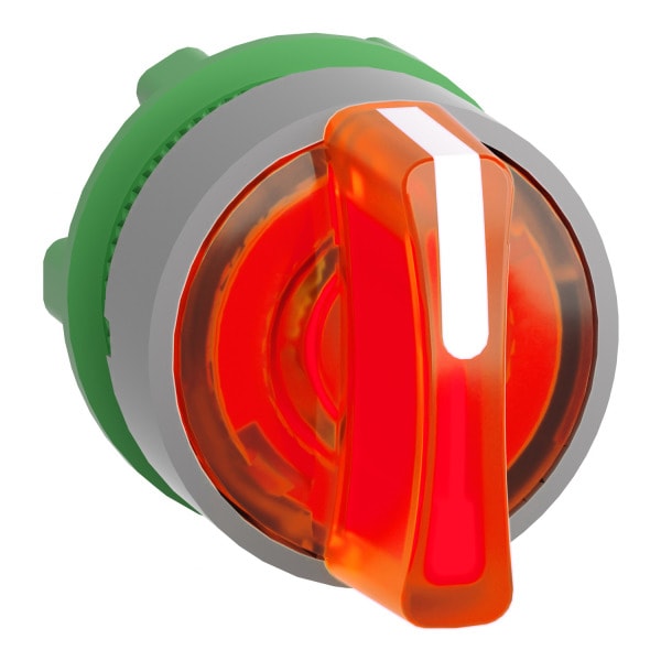 SCHNEIDER ELECTRIC - Leuchtwahlschalter, Frontelement, Harmony XB5, Kunststoff, 22mm, orange, für universelle LED, 3 Stellungen, rastend