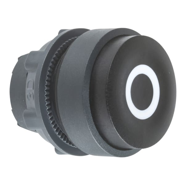 SCHNEIDER ELECTRIC - Drucktaster, Frontelement, Harmony XB5, Kunststoff, 22mm, schwarz, vorstehend, beschriftet O, tastend