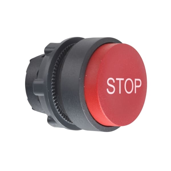 SCHNEIDER ELECTRIC - Drucktaster, Frontelement, Harmony XB5, Kunststoff, 22mm, rot, vorstehend, beschriftet STOP, tastend