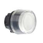 SCHNEIDER ELECTRIC - Drucktaster, Frontelement, Harmony XB5, Kunststoff, 22mm, weiß, unbeschriftet, tastend, Schutzkappe, für Einlegeschild