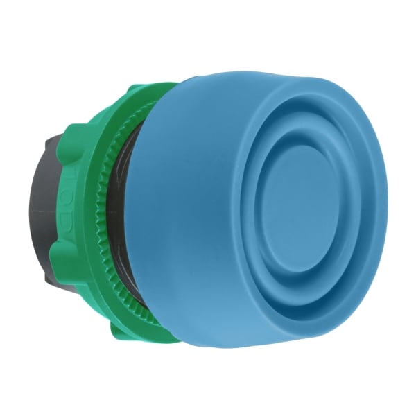 SCHNEIDER ELECTRIC - Drucktaster, Frontelement, Harmony XB5, Kunststoff, 22mm, blau, unbeschriftet, tastend, mit Schutzkappe