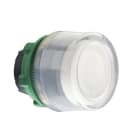 SCHNEIDER ELECTRIC - Drucktaster, Frontelement, Harmony XB5, Kunststoff, 22mm, hellgrau, weiß, unbeschriftet, tastend, mit Schutzkappe