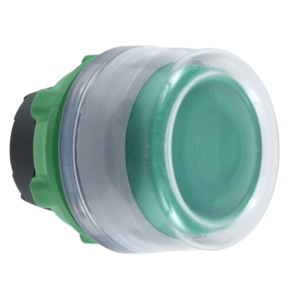 SCHNEIDER ELECTRIC - Drucktaster, Frontelement, Harmony XB5, Kunststoff, 22mm, hellgrau, grün, unbeschriftet, tastend, mit Schutzkappe