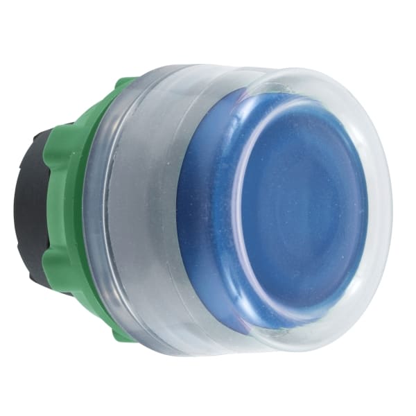 SCHNEIDER ELECTRIC - Drucktaster, Frontelement, Harmony XB5, Kunststoff, 22mm, hellgrau, blau, unbeschriftet, tastend, mit Schutzkappe